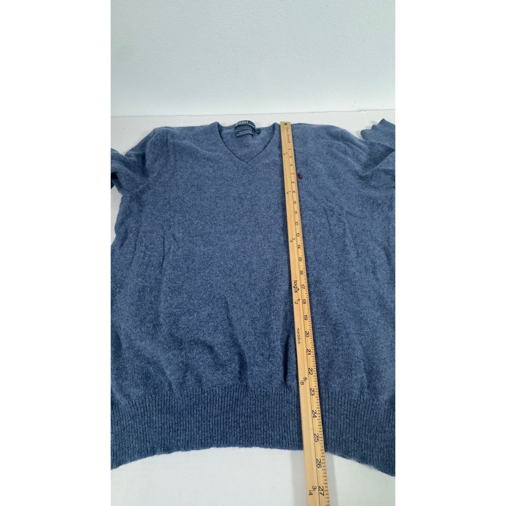 Polo Ralph Lauren 100% Lambswool V-Neck Sweater Mens  Pony Logo Prep Old Money - Picture 5 of 7
